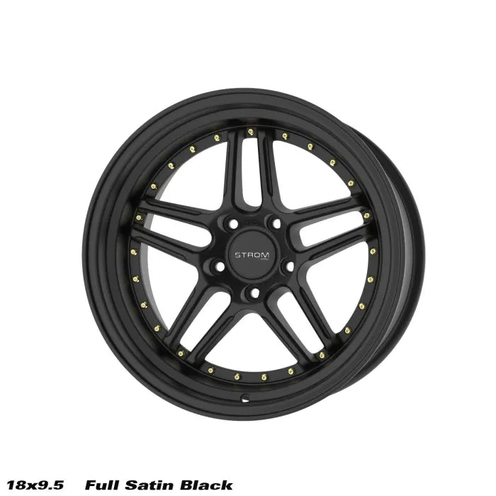 STROM DS-05 Full Satin Black (Gold Rivets)