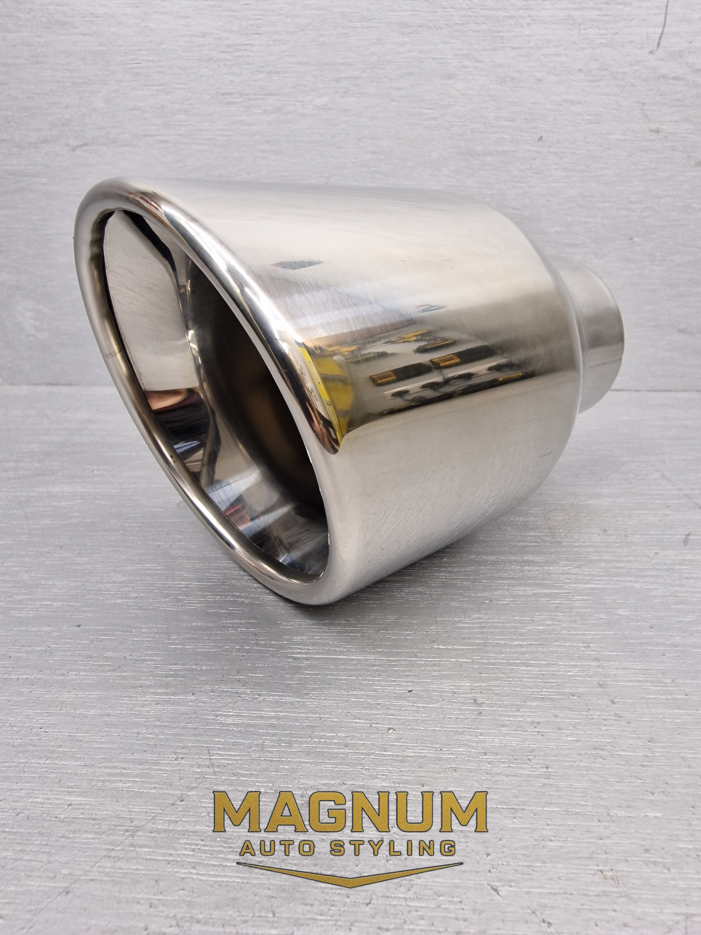 4" Round Slash Cut Rolled Tip Universal Exhaust Tip