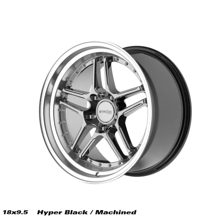 STROM DS-05 Hyper Black / Machined Dish (Silver Rivets)