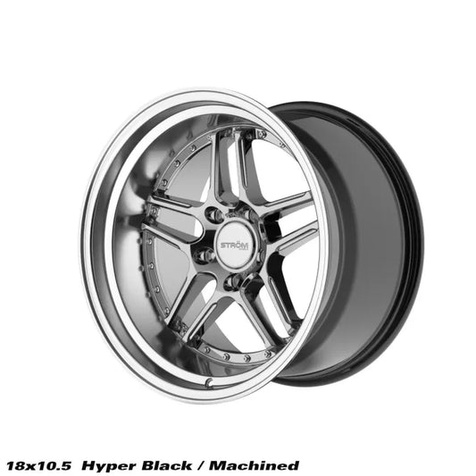 STROM DS-05 Hyper Black / Machined Dish (Silver Rivets)