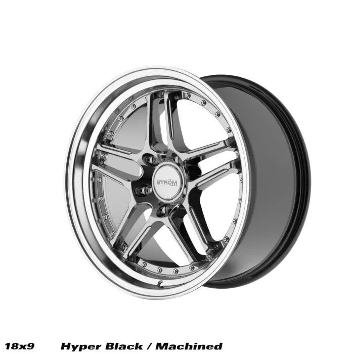 STROM DS-05 Hyper Black / Machined Dish (Silver Rivets)