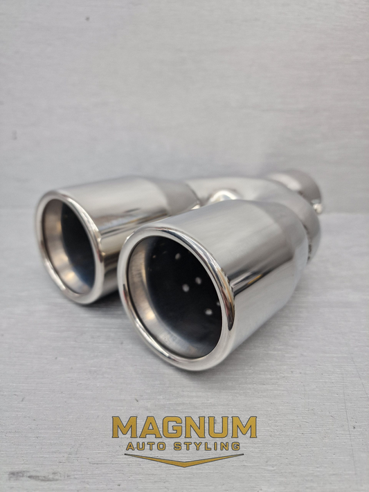 3" Twin Round Universal Exhaust Tip