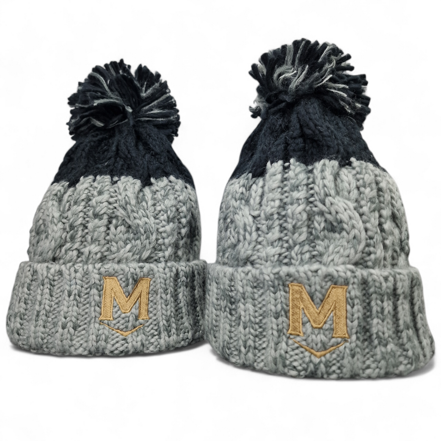 Magnum 'M' Beanie - Black/Grey