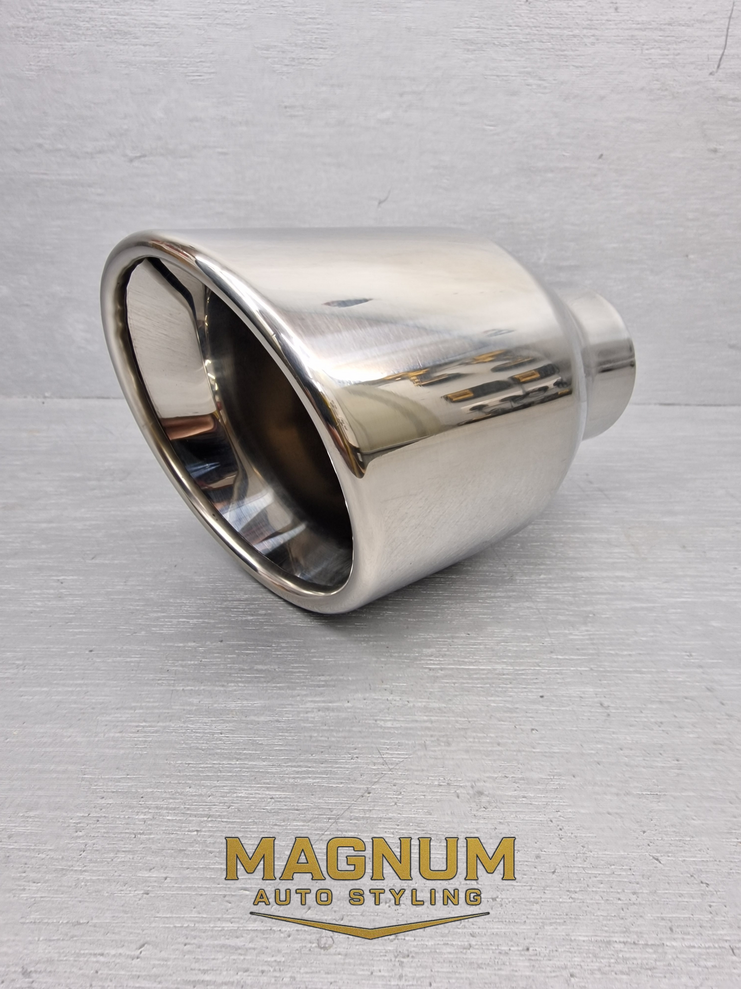 4" Round Slash Cut Rolled Tip Universal Exhaust Tip