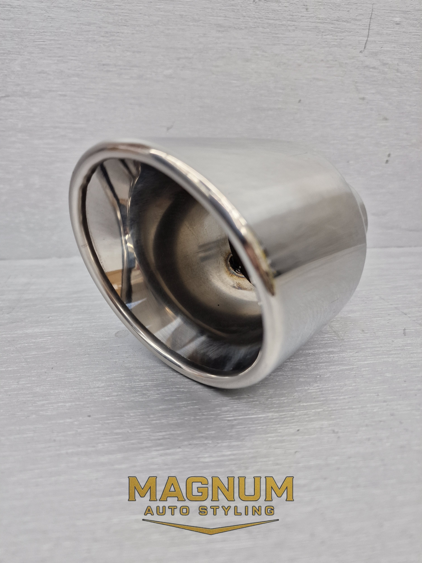 4" Round Slash Cut Rolled Tip Universal Exhaust Tip