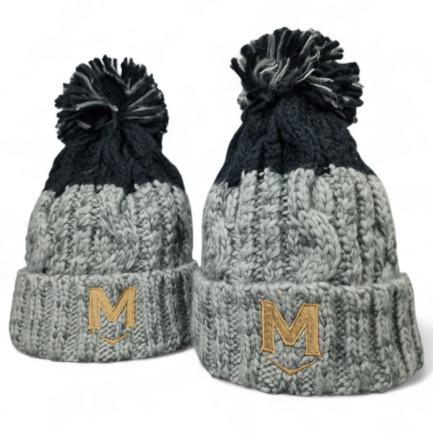 Magnum 'M' Beanie - Black/Grey